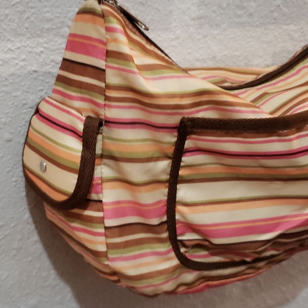 LeSportsac Multi-Colored Stripped Polyester Crossbody Bag - Picture 3 of 8